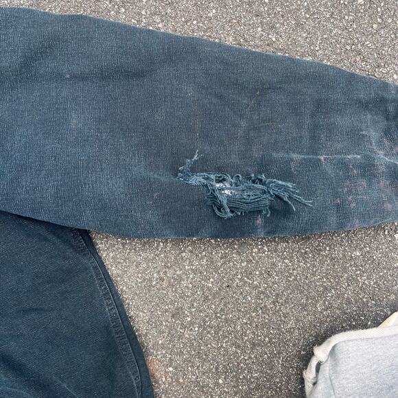 Carhartt J140 Black Duck Jacket Large Quilted Flannel Lined Workwear Zip Quilt - Picture 2 of 7